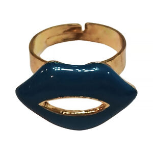 Blue Lips Adjustable Ring - Style 247